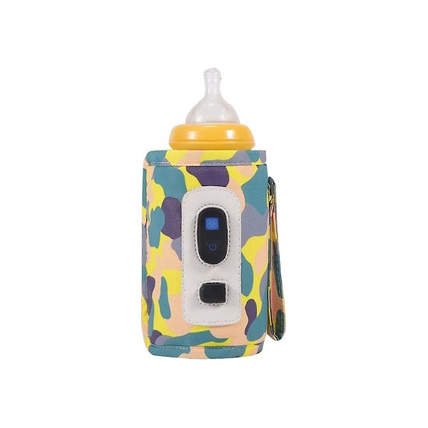 Universal USB Melkevarmer Reise Vogn Isolerte Bag Digital Display Barn Amme Varmer - Camouf