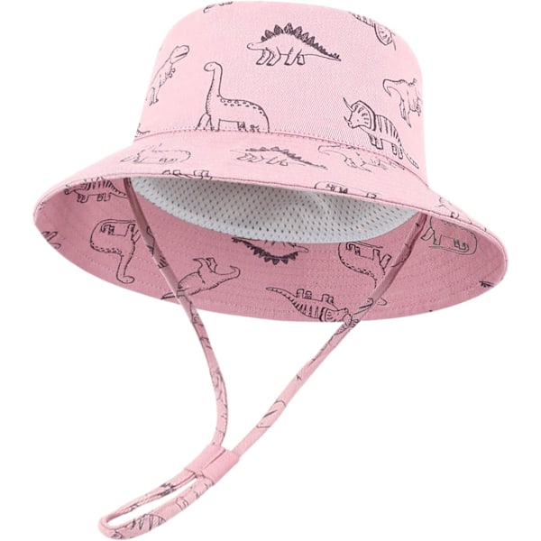 Solhatt for barn UPF 50+ solbeskyttelse Justerbar stropp Justerbar hakestropp Rosado 6-12 meses