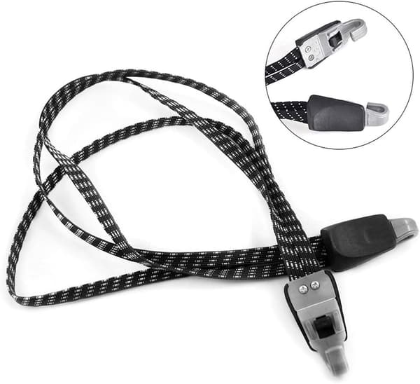 2 stk 3-i-1 Multifunksjonell Elastisk Fastgjøringssnor med Haken (68cm)