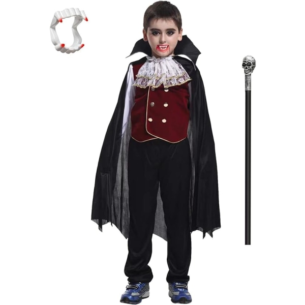 Vampyrdräkt för Halloween för barnfest L(120-130 cm) L(120-130CM)