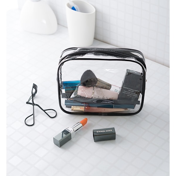 3-pack Transparent Toalettväska Sminkväska