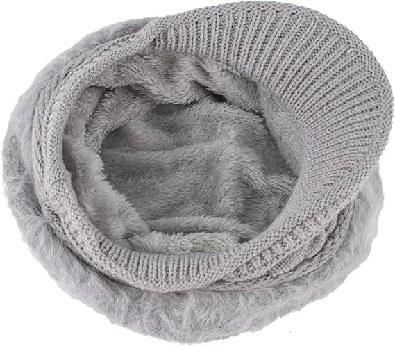 Dame Baker Boy Hat Vinter Varm Peaked Beret med Skygge Dame Uld Flat Cap