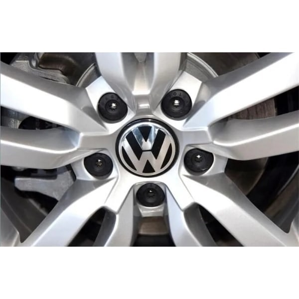4-pakkaus - Volkswagen VW -keskimerkit / pyörännavan embleemit - Auto hopea 56mm - Itseliimautuva 56 mm - Självhäftande
