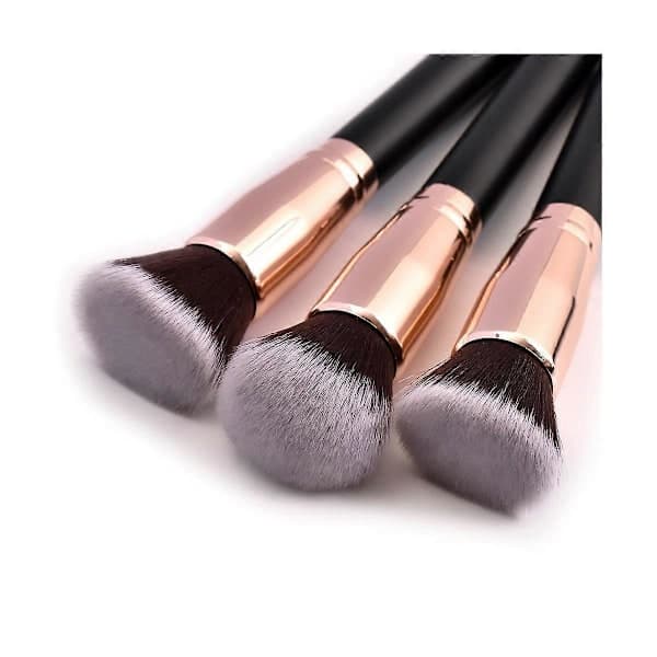 3 stk. Makeupbørster Foundation Løs Pudder Concealer Blending Blush Børste Professionel Kosmetisk Be
