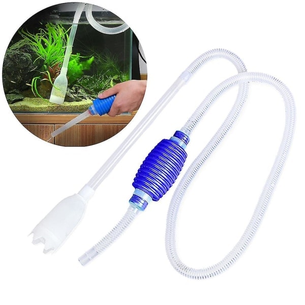 Aquarium Gravel Cleaner Vacuum Handheld Siphon Pump With Fi