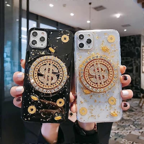 Til iPhone 11 Pro Max Roterende Penge Mere Relief Enhed Telefon Cover