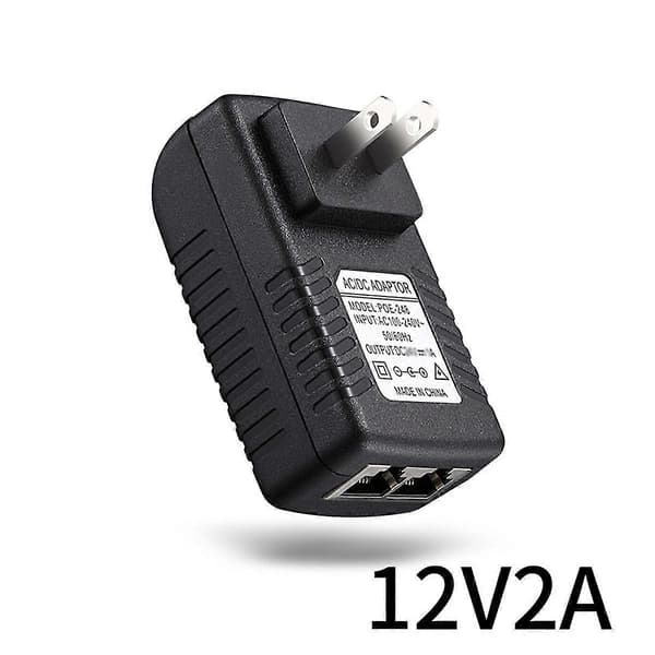 Poe-injektor strømadapter for IPC-kamera DC24V 1A EU-plugg