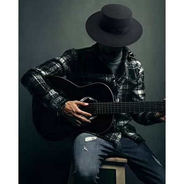 Fedora-hatt for menn, Filthatt i filt for kvinner, Bredbremmet Panama-hatt Unisex