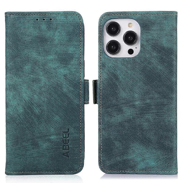 Retro Wallet Telefoncover i PU-læder med Stødsikkert Stativ til iPhone 15 Pro Max