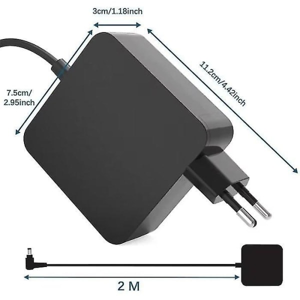 65W AC Laptop Laddare Strömadapter För Asus Adp-65gd B Adp-65dw C Adp-45bw Ad883020 Pa-1650-78 Pa-1651-93 Pa-165[HhhhS]