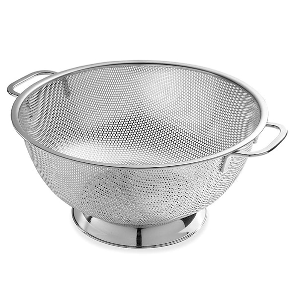 22.5cm Premium Stainless Steel  – Heavy Duty Strainer for Noodles & Pasta Drainer, Vegetable & Fruit Rinser