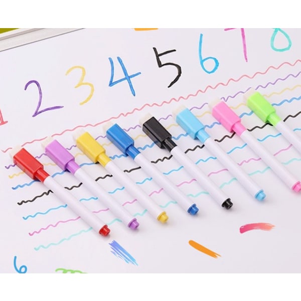 10 stk Magnetiske Tørrmarkører - Whiteboard-markører - Markører 10 black