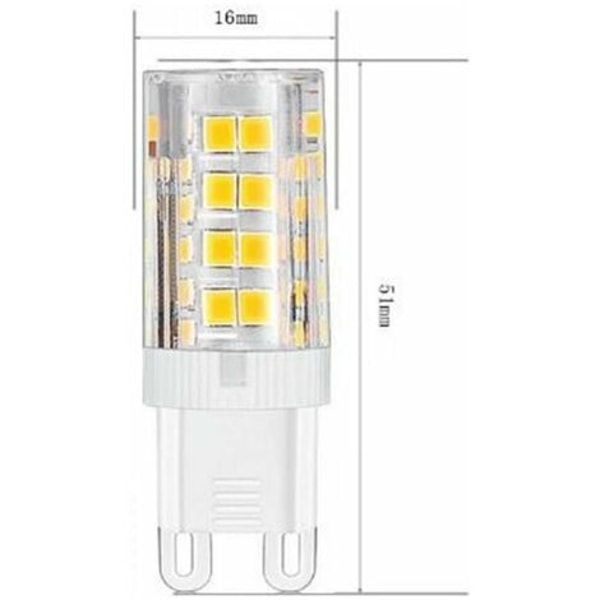 G9 LED lampe pærer, varm hvid 3000K 5W G9 LED pære svarende til 40W halogen pærer 420 lumen; ikke dæmpbar,