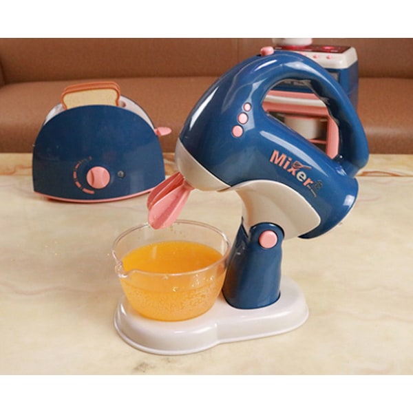 Simuleringskök leksak tvättmaskin brödrost mikrovågsugn låtsaslek kreativt barnleksaker, simuleringsbelysning Blender