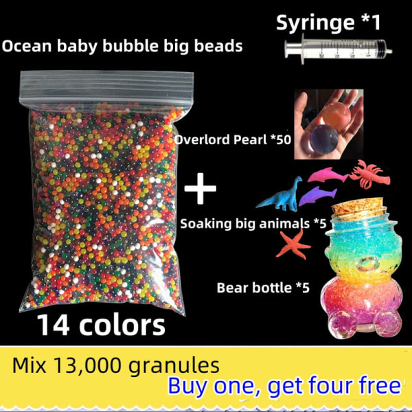 2 kpl hydroponic helmiä kukkakristalli Väri vaalea baby flash kristalli muta sekoitettu väri 13 000 plus karhupullo/pakkaus Bear bottle