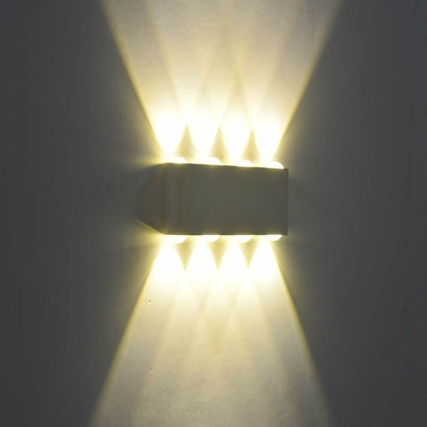 LED-seinävalaisin, 8w Moderni alumiini LED-seinävalaisin Sisäseinävalaisin (8W lämmin valkoinen) vit