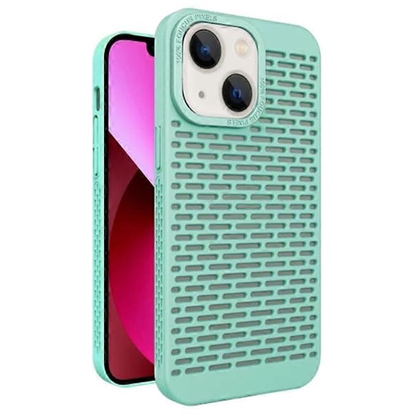 For iPhone 15 Deksel Varmeavledning Hard PC Hul Telefon Deksel