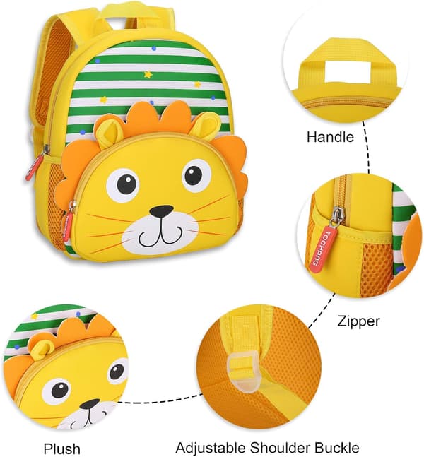 Kindergarten Ryggsäck Barn Kindergarten Ryggsäck Små Skolväskor Cartoon Animals A-león