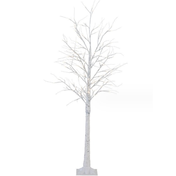 Opplyst hvitt juletre med 24 varmhvite LED-batteridrevne lysende grener, tre for hjemmefest, bryllup, påske, juledekorasjon