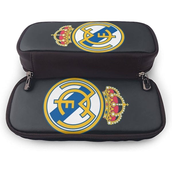 Real Madrid Læder Penalhus Blyant Etui Stationery Taske Kontor Bærbar Opbevaringsboks Kosmetikboks Mappe bd002948 FARVE One Size