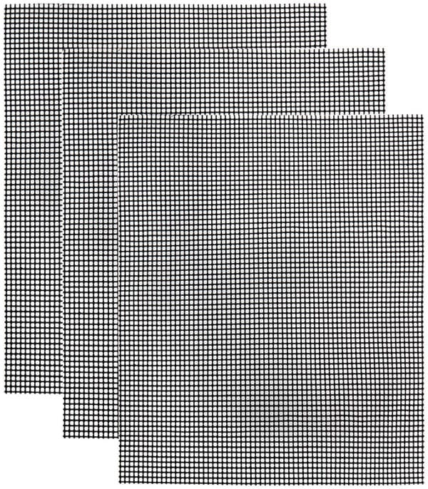 Grillnet/grillmad Non-stick Sort 3-pak