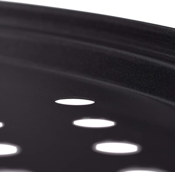 Sæt med 2 pizzabakker, runde perforerede nonstick