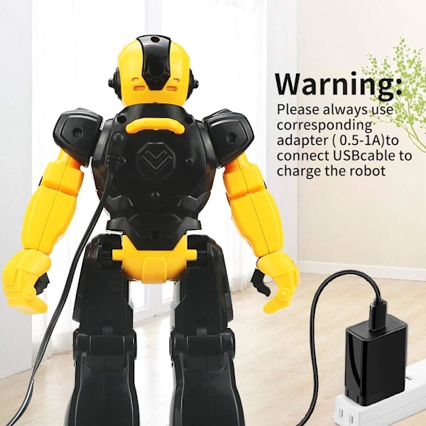 Børns robot intelligent programmerbar robot med infrarød fjernbetjening legetøj dansende syngende LED øjne gestusfølende robot sæt red
