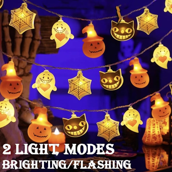 Stränglampor LED-stränglampor Dekorativa Pumpa-lampor Fe-lampa för inomhus utomhus Thanksgiving (3m 20 LED)