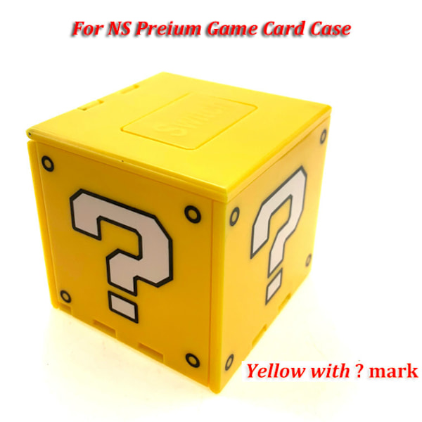 Egnet til Nintendo SWITCH spilkortboks 16 i 1 foldbar kortboks temaserie hukommelseskortboks Yellow question mark