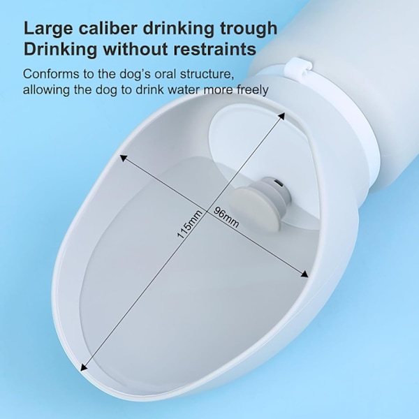 Foldbar Hundevandflaske, 550 ml/19 oz Bærbar Lækagesikker Vanddispenser, Fødevaregodkendt Silikone Vanddispenser, Kæledyrstilbehør