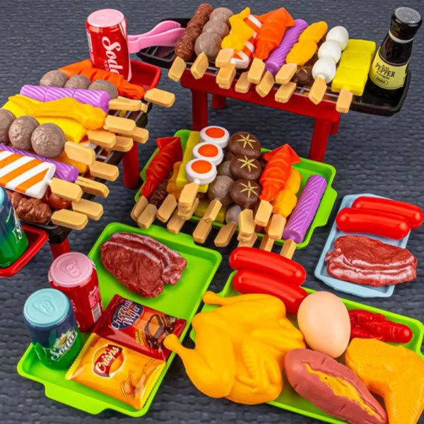 Barnlekstuga Bbq Leksak Simulering Kök Matlagning Leksak Barbe 21pcs one-size 21pcs one-size