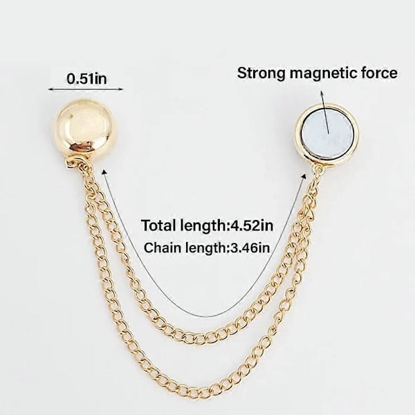 Multifunktionella Magnetiska Klädklämmor, 4-Pack Starkaste Magnetiska Knappklämmor, Mångsidig Färgglad Knapplös Brosch Kläder Hija