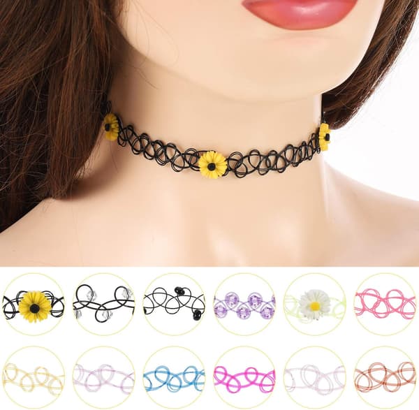 24 st Stretch Halsband, Stretch Tattoo Halsband