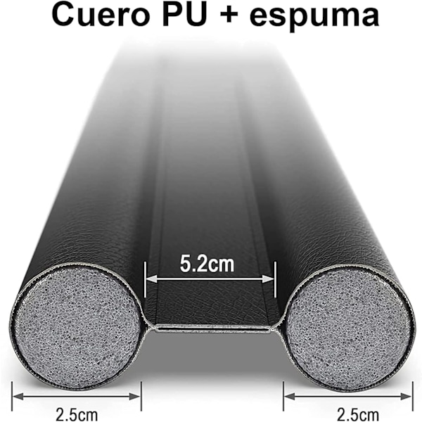 Dørbeskytter og støvdeksel, luftplugg under dør, vanntett, oppgradert versjon justerbar, med lydisoleringsfunksjon, dobbeltkantdesign black