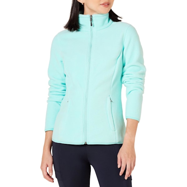 Kvinners klassiske passform full-zip myk fleecejakke Azul Agua M