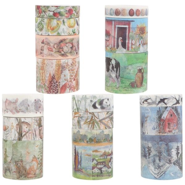 Washi-teippisarja koristeluun, koristeluun, leikekirjaan, DIY-muistikirjaan