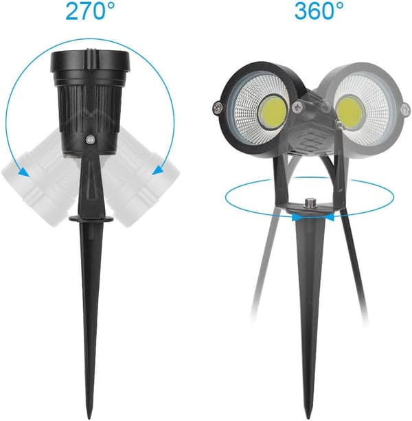 4 kpl Ulkovalaisimet COB 5W 220V IP65 Vedenpitävät LED-kohdevalot puutarhavalot