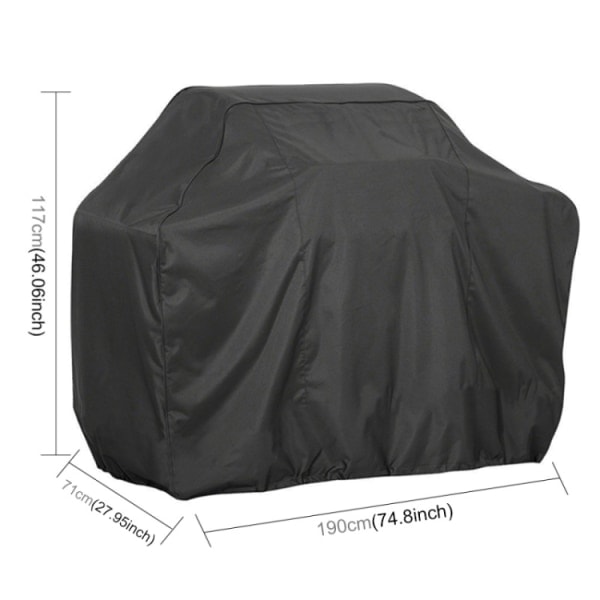 Grillöverdrag 190x70x117cm - skyddar mot väder och vind