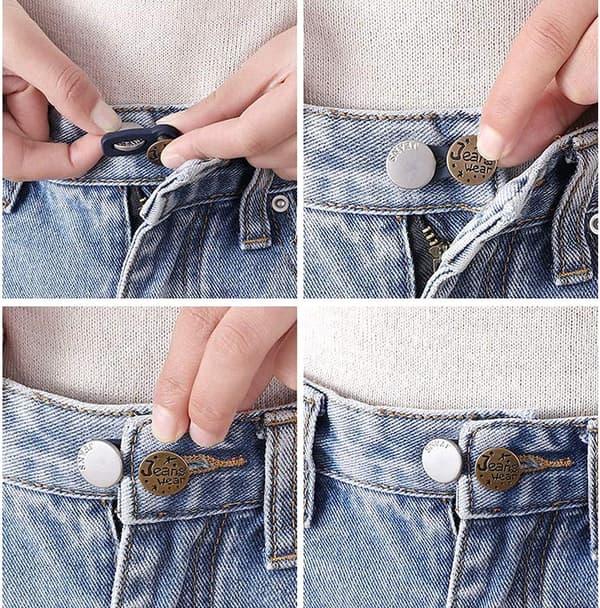 10-pakks Jeans Knappelengder