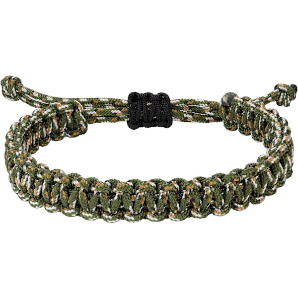 Herrearmbånd i nautisk reb, håndflettet faldskærmslinearmbånd, justerbart vandtæt armbånd Camuflaje verde