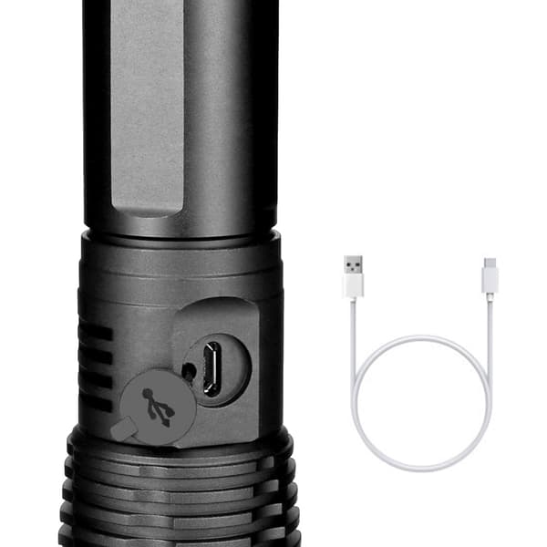 Taskulamppu LED Sotilaallinen Taktiikka USB Latautuva
