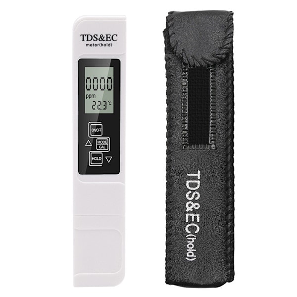 PH-mätare 4 i 1 Pooltermometer Vatten Testare Digital PH-mätare med ATC-funktion PH-värde T Tempe Vit White