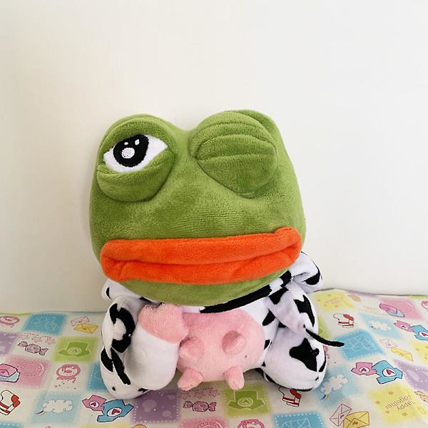 25cm täytetty pehmolelu Pepe Sammakko Pukeutunut Nukke Sammakko Surullinen Iso Silmä Sammakko Yksinäinen Lehmä
