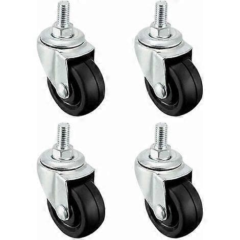 4 x 40 mm kumipyörät M8-kierteellä, Starlight