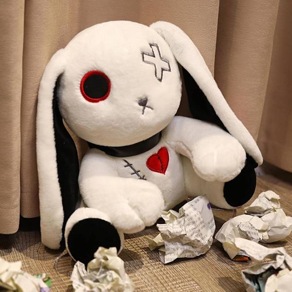 Goth Lop Eared Rabbit Plussjdyr Myke Komfortable Koselige Utstoppede Kanin Dyr Plussj Leke Slange Dukke Gave Til Barn