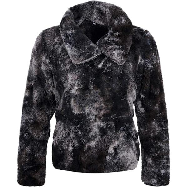 Dame Fleece Jakke, Quarter Zip Sweatshirt, Varm og Fleksibel Jakke til Vinter og Efterår Manchas Grises XL