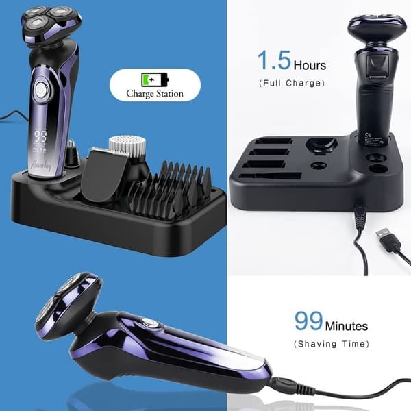 Elektrisk rakapparat med precisionstrimmer och skäggtrimmer