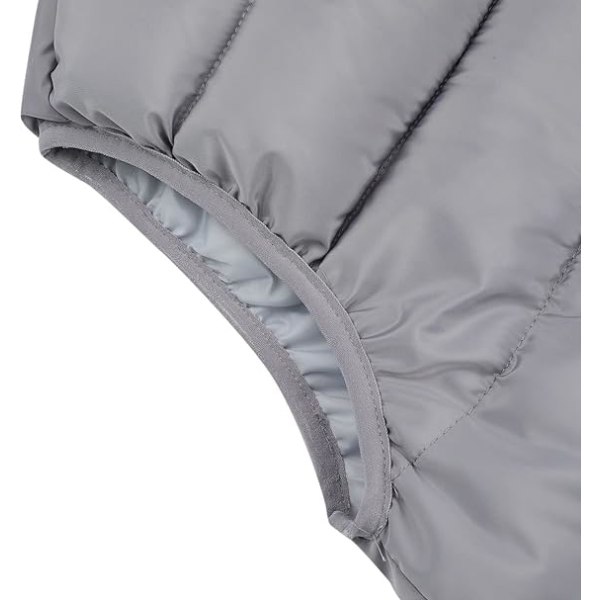 Grå ærmeløs jakke quiltet dunjakke /L gray L