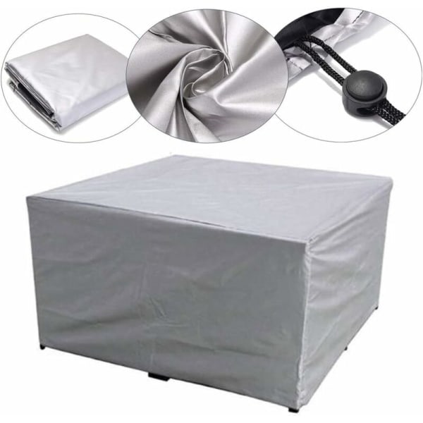Silver cover för utomhusbord och stol Fyrkantigt bord och cover (silver 150*150*75cm)，för inomhus och utomhus