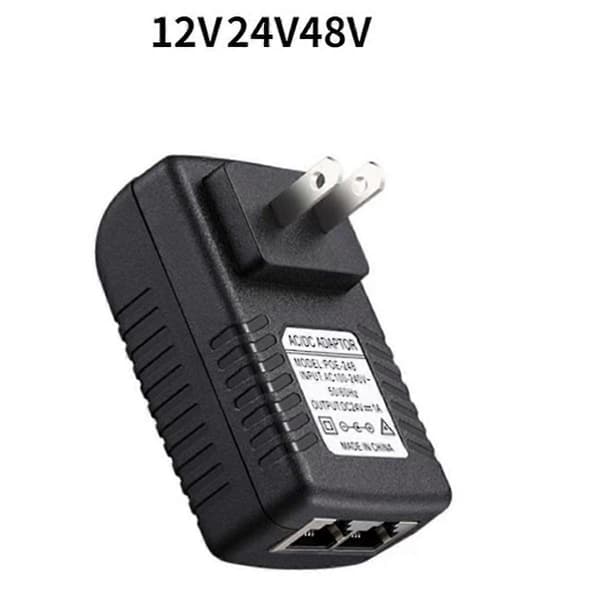 Poe-injektor strømadapter for IPC-kamera DC24V 1A EU-plugg